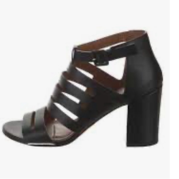 Givency Paris Black Leather Gladiator Sandals Size 9.5